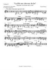 Girl With Hair Flax ('La fille aux cheveux de lin') transcription for string quartet (Violino II)